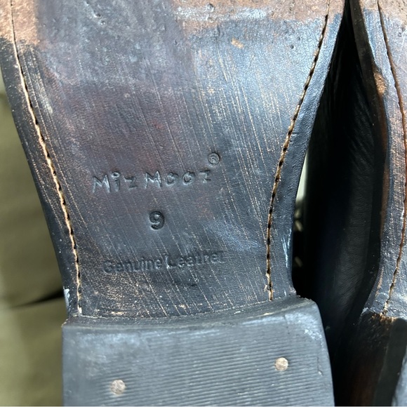 Miz Mooz | Chavita Metal Studded Black Leather Western Ankle Booties, Size 9 - Picture 7 of 9